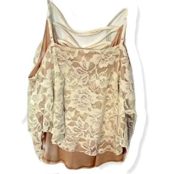 Express Tank Top Womens Small White Tiered Lace Strappy Business Casual Career - Picture 3 of 8